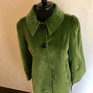 Kelly Green Velvet Coat